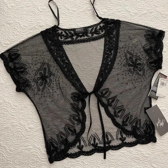 NWT Adrianna Papell Beaded Jacket - Size Large - Picture 4 of 14